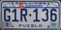 Nummernschilder / Kfz-Kennzeichen USA 1991 1990er Colorado CO