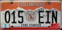 Nummernschilder / Kfz-Kennzeichen USA 2000 2000er Colorado CO